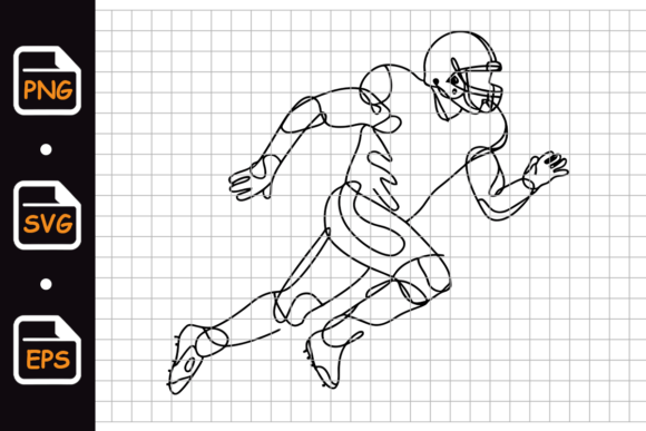 American Football Player in Motion: Dynamic Design Assets