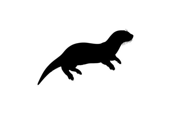 Capturing Motion: The Otter Silhouette in Creative Design