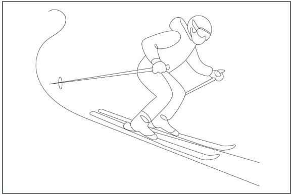 Capturing Motion: The Visual Power of Ski Line Art