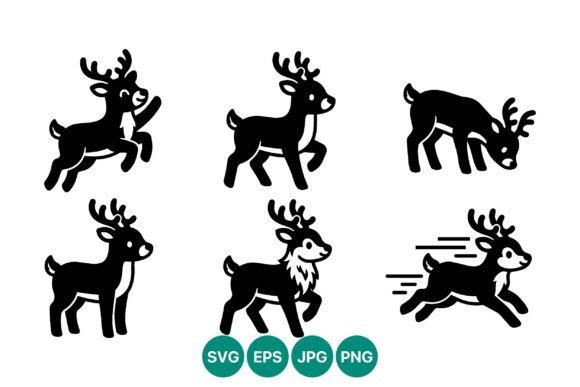 Capturing Movement: The Dynamic Appeal of Reindeer Silhouettes Motion