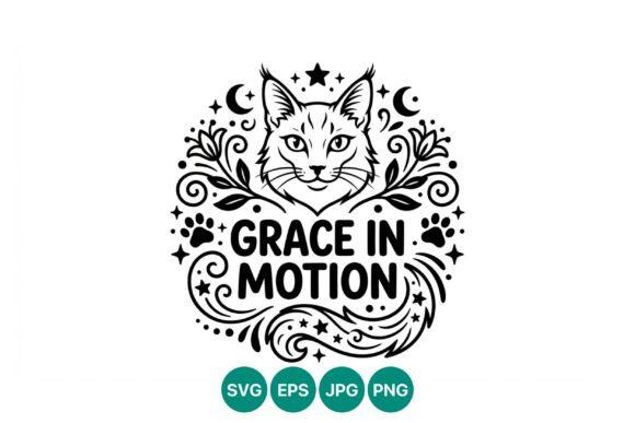Cat Grace in Motion: A Vector Design for Modern Brands