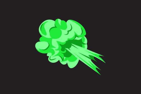 Green Smoke Clouds Exploding Motion Design: A Dynamic Visual Asset
