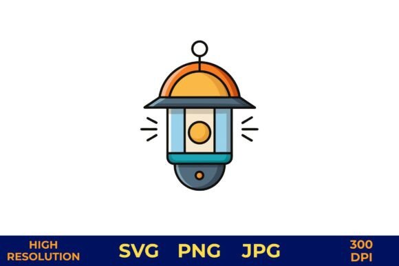 Modern Motion Sensor Light Icon Design for Smart Branding