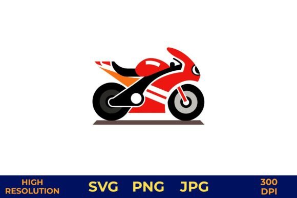 Red Racing Bike Vector: Dynamic Motion Design for Your Projects