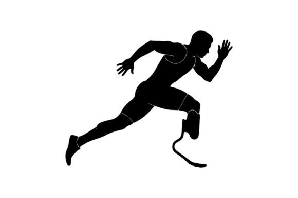 Runner Sprinting in Motion: Dynamic Vector Art for Impactful Design