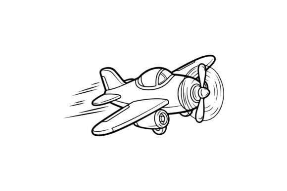 Soaring Through Style: The Vintage Airplane Flying Motion Vector Il