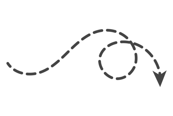 The Visual Language of Motion: Rotating Arrow Line. Turning Motion Dood