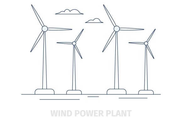 Wind Power Plant: Air Motion Energy Turb for Modern Design